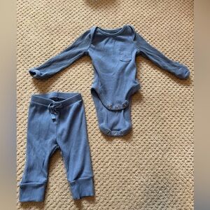 Baby GAP. Cozy Blue Kids Ribbed One Piece Set